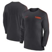 Clemson Nike Dri-Fit Sideline UV Coach Long Sleeve Top